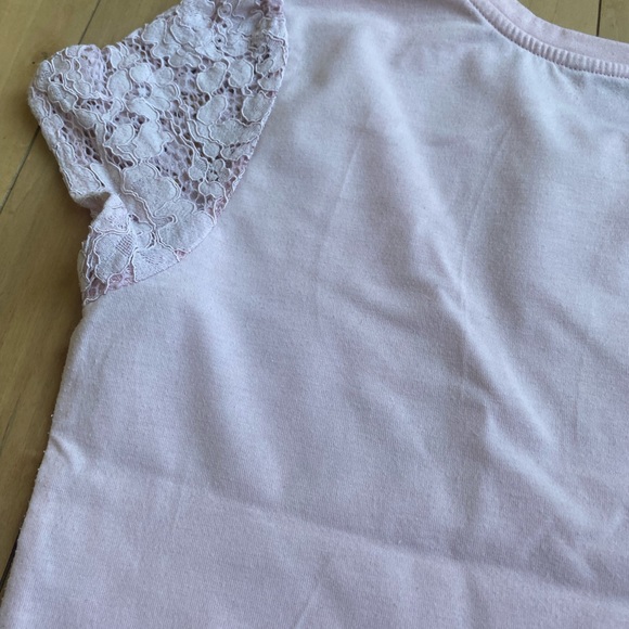 Pink lace sleeve top 8-10 - Picture 8 of 12